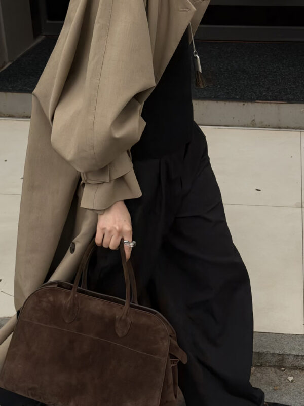 [The row/더로우]마고 12 백(다크브라운/스웨이드)